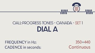 Dial tone A Canada Callprogress tones Phone sounds Sound effects SFX [upl. by Cob]