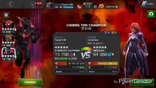 Alliance war aw  Medusa boss r5 65 noded immun debuff 84k  With supreme symbiote  marvel mcoc [upl. by Adnirolc]