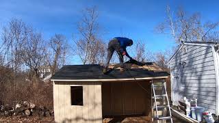 Stratford 12x8 Shed Roof Shingle Timelapse [upl. by Koffman4]