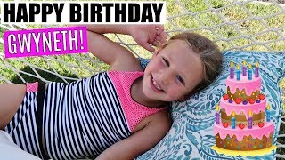 GWYNETH’S 8th BIRTHDAY POOL PARTY AND OPENING PRESENTS [upl. by Chessa]