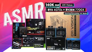 2200 140K Lian Li O11 Vision  Ryzen 7 7700X  RTX 4070s GamingStreaming PC Build ASMR [upl. by Czarra]