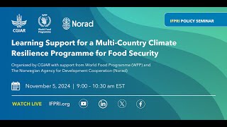 Learning Support for a MultiCountry Climate Resilience Programme for Food Security [upl. by Llehsam]