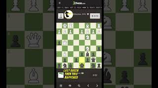 Lost queen amp this happened chess chessgame chesscom [upl. by Pen]