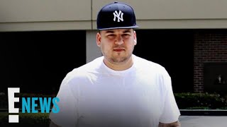 Rob Kardashian Makes Rare Appearance  E News [upl. by Annahpos893]