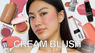 BEST Cream blushes • reviewing overhyped 20 blushes [upl. by Oiratno181]