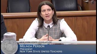 NYSUT President testifies about need to Fix Tier 6 [upl. by Gittle]