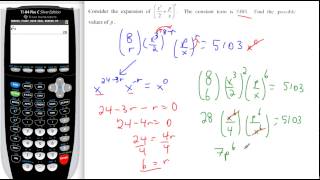 IB Binomial Expansion finding a variable given the constant [upl. by Cavanaugh]