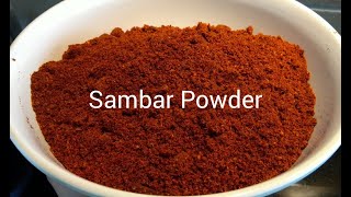 Sambar powder recipe Havyaka Brahmin style sambar powder [upl. by Marinna]