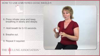 How to use a Metered Dose Inhaler  puffer [upl. by Neenaej]