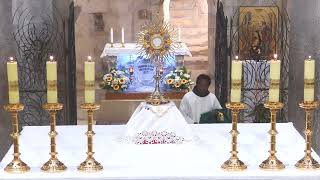 Adoration to the Blessed Sacrament  Day of prayer and fasting for peace  Nazareth [upl. by Darelle]