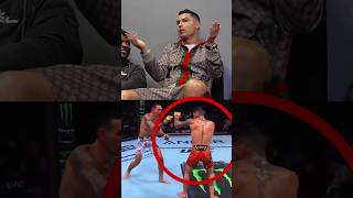 Cristiano Ronaldo NO CONFIABA en Ilia Topuria VS Max Holloway💔 ufc308 [upl. by Hulburt]