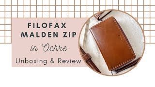 Filofax Malden Personal Rings Zip  Unboxing amp Review [upl. by Avalsorim122]