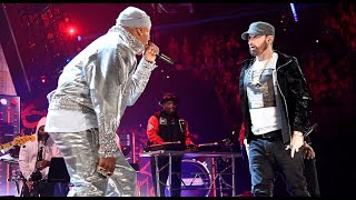 Eminem and LL COOL J Perform quotGoing Back To Caliquot and quotRock The Bellsquot at Rock Hall Of Fame [upl. by Yhcir]