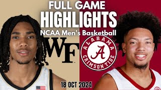 Alabama vs Wake Forest Highlights Unstoppable 3Point Showdown  Oct 18  2024 NCAA Basketball [upl. by Gerkman286]