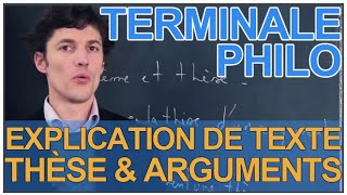 Lexplication de texte  la thèse amp les arguments  Philosophie  Terminale  Les Bons Profs [upl. by Arorua104]