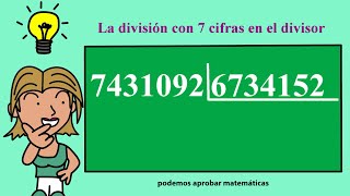 Aprender a dividir por 7 cifras en el divisor [upl. by Anifad]