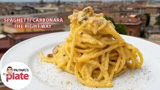 How to Make SPAGHETTI CARBONARA Approved by Romans [upl. by Aseeral]