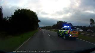 Dorset Police car on 999 emergency response near Wareham Dorset England 241024 [upl. by Anelagna461]