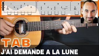 Jai demandé à la lune  Tablature guitare acoustique [upl. by Nelson]