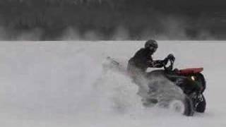 08 Yamaha Grizzly 700 SE playing on frozen lake [upl. by Adnana]