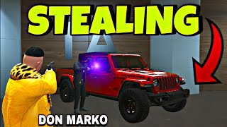 Stealing a quotJEEP GLADIATORquot from VonOrdonaVlogs in GTA 5 15 MILLION [upl. by Sajovich344]