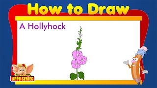 Learn to Draw Flower  Draw a Hollyhock [upl. by Koralle688]