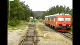 Sweden Inland Railway STORUMAN  ARVIDSJAUR 1997 Train Drivers Cab View from Y1 1294 [upl. by Lledualc]