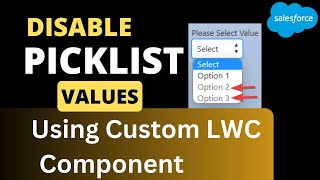 Salesforce LWC How to Disabled Picklist Values using LWC SalesforceHunt  lwc  summer23 [upl. by Tung821]