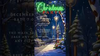 Elegant Customisable Snowy Christmas Video Invitation by URCordiallyInvited [upl. by Nojram]