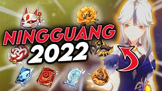 UPDATED Genshin Impact Ningguang Build Guide 2022  SHOWCASE [upl. by Formica161]