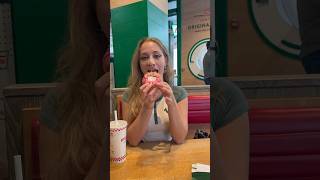 Trying KRISPY KREME for the FIRST TIME 🍩🩷😱 krispykreme mukbang food eatingshow eating ng [upl. by Ettelracs563]