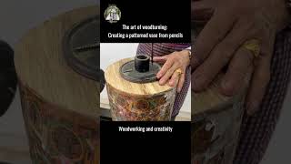 The art of woodturning Creating a patterned vase woodwork woodturning woodworking shorts [upl. by Efthim]