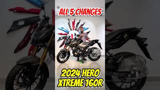 5 Changes in 2024 Hero Xtreme 160R 4v  Best 160cc bike  Better than Apache NS 160 amp N160 shorts [upl. by Lehcar]