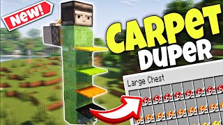 Minecraft 121  Fastest Unlimited Carpet Duplicator Glitch Farm  duper Tutorial JavaBedrock [upl. by Aneehta]