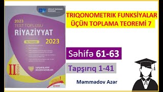 Triqonometrik funksiyaların cəminin və fərqinin hasilə çevrilməsiHasilin cəmə çevrilmə düsturları1 [upl. by Inus]