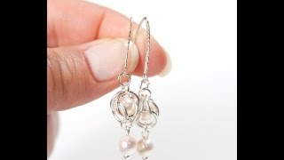 How to Make Dangling Earrings with Small Jump Rings  Tutorial [upl. by Wilmott]