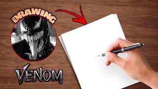 VENOM DRAWING SIMPLE 🔥  DRAW WITH TARUN 77 [upl. by Ettenad]