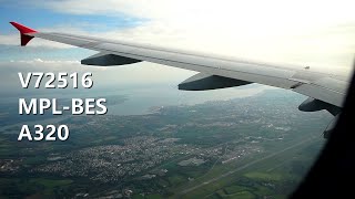 Circling approach on RWY07 at Brest Airport onboard Voloteas new A320 ECNOY  MPLBES Part 2 [upl. by Siraval300]