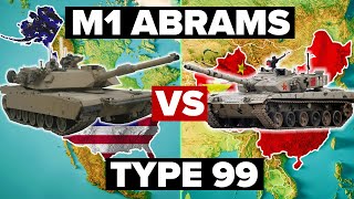 US M1 Abrams vs Chinese Type 99  Tank Battle Military Comparison [upl. by Brownson412]