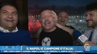 NAPOLI CAMPIONE DITALIA  I FESTEGGIAMENTI DI CANALE 21 [upl. by Cottle]