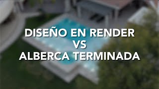 Render VS Alberca Terminada  Albercas Aqua [upl. by Sclater72]