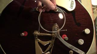 How To Restring a Guitar With a Bigsby TailpieceVibrato [upl. by Melly]