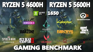 Ryzen 5 4600H vs 5600H Gaming Benchmark Test in 2022  gtx1650 asustufa15  StealthGamerSG [upl. by Noiek249]