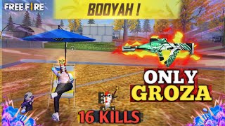 Only Groza Gun Challenge in Free Fire Max ROHIT 77 [upl. by Henn]