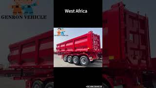 CoalIronAluminum Oremineral transport tipper semi trailer in Africa cargotrailer madeinchina [upl. by Gualtiero]