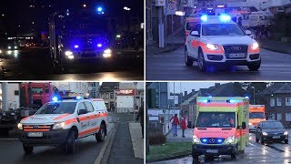 MANV Einsatzfahrten Rettungskräfte an Rosenmontag 2018 in Eschweiler [upl. by Chaddie]