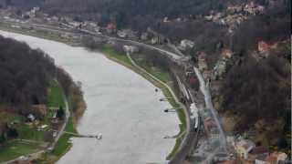 Dampfzug im Elbtal bei Königstein [upl. by Retseh]