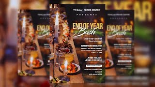 How To Design a DINNER PARTY FLYER in Photoshop  Step by Step Tutorial [upl. by Enom]