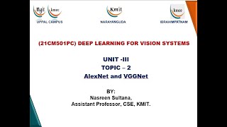 DLVSUNIT3TOPIC2AlexNet and VGGNet [upl. by Afnin]