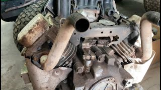 How to fix oil Leak on a John Deere D140 22hp engine Intek Briggs amp Stratton Engine Governor seal [upl. by Virginia]